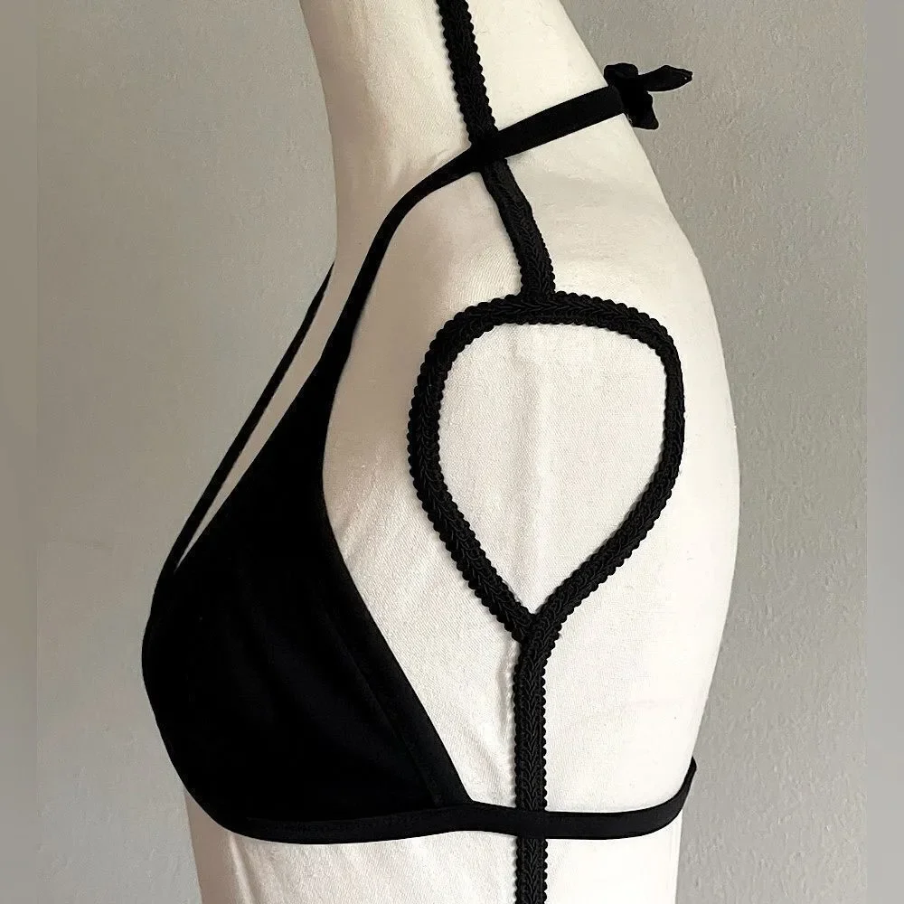 New! PINK by Victoria’s Secret, Wireless, Black, Swim Top. Size Small.